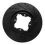 R1 91-97 Acura CL Front Left Drilled & Slotted Black Brake Rotor