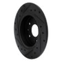 R1 16-23 Chevrolet Cruze Rear Right Drilled & Slotted Black Brake Rotor
