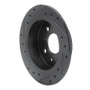 R1 88-01 Acura Integra Rear Right Drilled & Slotted Black Brake Rotor