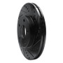 R1 07-10 Chevrolet Cobalt Front Right Drilled & Slotted Black Brake Rotor