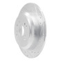 R1 14-16 Acura MDX Rear Right Drilled & Slotted Silver Brake Rotor