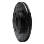 R1 97-05 Chevrolet Classic Front Left Drilled & Slotted Black Brake Rotor