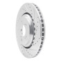 R1 14-20 Acura MDX Front Right Drilled & Slotted Silver Brake Rotor