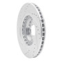 R1 14-20 Acura MDX Front Right Drilled & Slotted Silver Brake Rotor