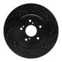 R1 14-20 Acura MDX Front Right Drilled & Slotted Black Brake Rotor