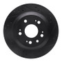 R1 05-12 Acura RL Rear Right Drilled & Slotted Black Brake Rotor