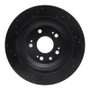 R1 05-12 Acura RL Rear Right Drilled & Slotted Black Brake Rotor