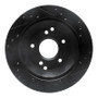 R1 88-96 Chevrolet Corvette Rear Left Drilled & Slotted Black Brake Rotor