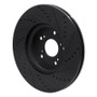 R1 04-08 Acura TL Front Left Drilled & Slotted Black Brake Rotor