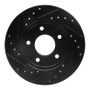 R1 88-96 Buick Regal Front Right Drilled & Slotted Black Brake Rotor