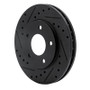 R1 88-96 Buick Regal Front Left Drilled & Slotted Black Brake Rotor