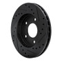 R1 88-96 Buick Regal Front Left Drilled & Slotted Black Brake Rotor