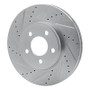 R1 03-11 Ford Crown Victoria Front Left Drilled & Slotted Silver Brake Rotor