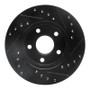 R1 85-91 Buick Skylark Front Left Drilled & Slotted Black Brake Rotor