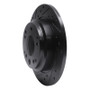 R1 99-01 Acura RL Rear Left Drilled & Slotted Black Brake Rotor