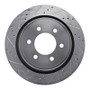 R1 12-20 Ford F-150 4WD Rear Left Drilled & Slotted Silver Brake Rotor