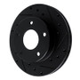 R1 82-88 Chevrolet Camaro Rear Right Drilled & Slotted Black Brake Rotor
