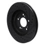 R1 97-05 Acura NSX Front Left Drilled & Slotted Black Brake Rotor