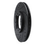 R1 92-98 Acura TL Front Left Drilled & Slotted Black Brake Rotor