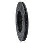 R1 92-98 Acura TL Front Left Drilled & Slotted Black Brake Rotor