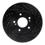R1 91-96 Acura NSX Front Right Drilled & Slotted Black Brake Rotor