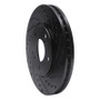 R1 91-96 Acura NSX Front Right Drilled & Slotted Black Brake Rotor