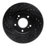 R1 91-96 Acura NSX Front Right Drilled & Slotted Black Brake Rotor