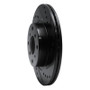 R1 87-90 Acura Legend Front Right Drilled & Slotted Black Brake Rotor