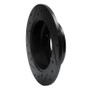 R1 87-90 Acura Legend Rear Right Drilled & Slotted Black Brake Rotor