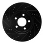 R1 03-11 Ford Crown Victoria Front Right Drilled & Slotted Black Brake Rotor
