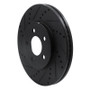 R1 03-11 Ford Crown Victoria Front Left Drilled & Slotted Black Brake Rotor