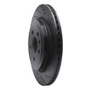R1 08-14 Cadillac CTS Rear Right Drilled & Slotted Black Brake Rotor