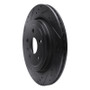 R1 08-14 Cadillac CTS Rear Left Drilled & Slotted Black Brake Rotor