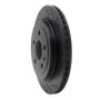 R1 08-19 Cadillac CTS Rear Right Drilled & Slotted Black Brake Rotor