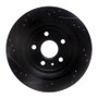R1 08-19 Cadillac CTS Rear Right Drilled & Slotted Black Brake Rotor