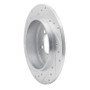 R1 02-10 Ford Explorer Rear Right Drilled & Slotted Silver Brake Rotor