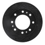 R1 06-11 Cadillac DTS Front Left Drilled & Slotted Black Brake Rotor