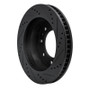R1 06-11 Cadillac DTS Front Left Drilled & Slotted Black Brake Rotor