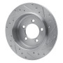 R1 02-10 Ford Explorer Sport Trac Rear Left Drilled & Slotted Silver Brake Rotor