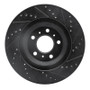R1 06-16 Buick Allure Front Left Drilled & Slotted Black Brake Rotor