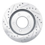 R1 97-02 Ford Expedition Front Right Drilled & Slotted Silver Brake Rotor