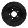 R1 05-13 Cadillac XLR Front Right Drilled & Slotted Black Brake Rotor