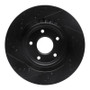 R1 05-13 Cadillac XLR Front Right Drilled & Slotted Black Brake Rotor