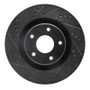 R1 05-13 Cadillac XLR Front Left Drilled & Slotted Black Brake Rotor
