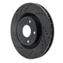 R1 05-13 Cadillac XLR Front Left Drilled & Slotted Black Brake Rotor