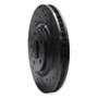 R1 04-08 Cadillac CTS Front Right Drilled & Slotted Black Brake Rotor