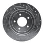 R1 97-04 Ford Expedition Rear Left Drilled & Slotted Silver Brake Rotor