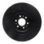 R1 04-11 Cadillac STS Front Left Drilled & Slotted Black Brake Rotor