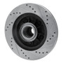 R1 00-04 Ford F-150 RWD Front Left Drilled & Slotted Silver Brake Rotor
