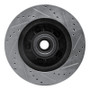 R1 00-04 Ford F-150 RWD Front Left Drilled & Slotted Silver Brake Rotor